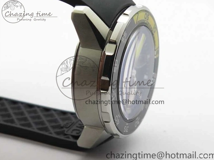 MIROTIME 0305 Aquatimer Chrono IW376702 SS BLS 1:1 Best Edition Black Dial on Black Rubber Strap A WellDesigned 7105